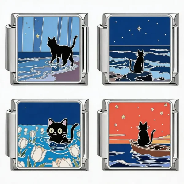 Midnight Cat’s Reverie Charm Set