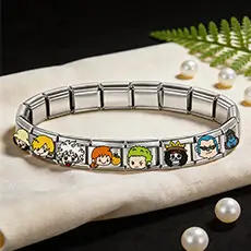 18 pcs One Piece Ultimate Charm Bracelet Set