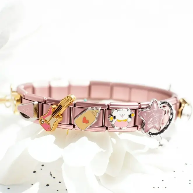 18 Pcs Rose Gold Charm Bracelet Set - DIY Beads & Gifts