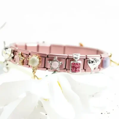 18 Pcs Rose Gold Charm Bracelet Set - DIY Beads & Gifts