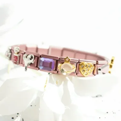 18 Pcs Rose Gold Charm Bracelet Set - DIY Beads & Gifts