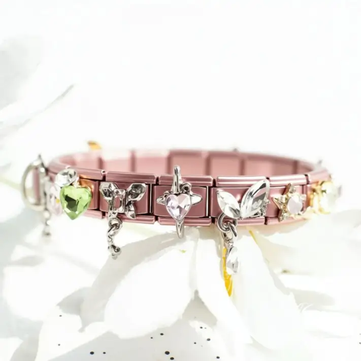 18 Pcs Rose Gold Charm Bracelet Set - DIY Beads & Gifts