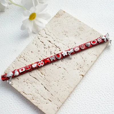 18 pcs Red mix charm bracelet kit
