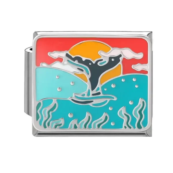 Coral Sunset Whale