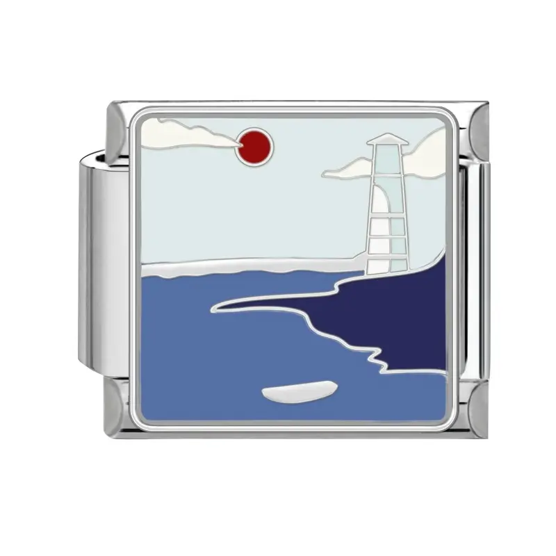lovincharm-039 Coastal Lighthouse Red