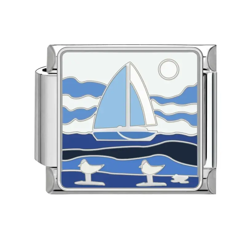 lovincharm-040 Sailboat Seagull Coast