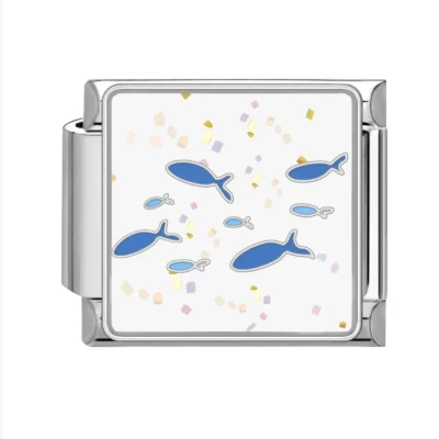lovincharm-059 Blue Fish Confetti