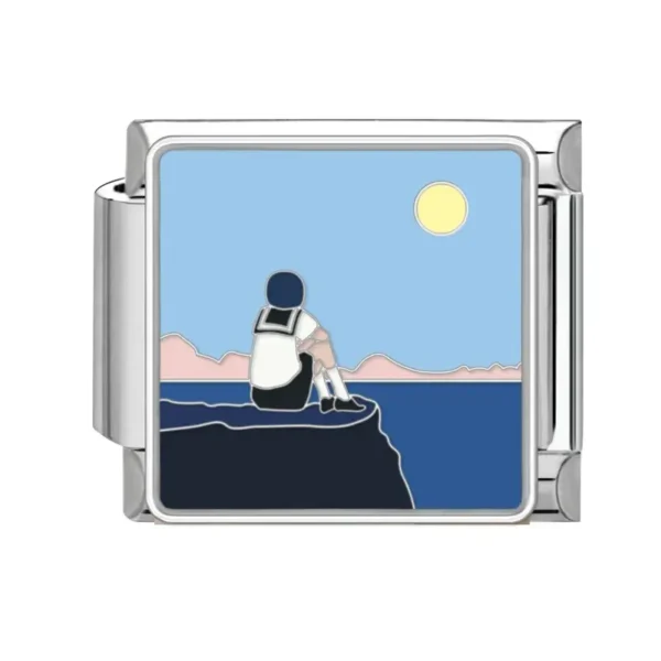 Seaside Cliff Moment - landscape charm bracelet