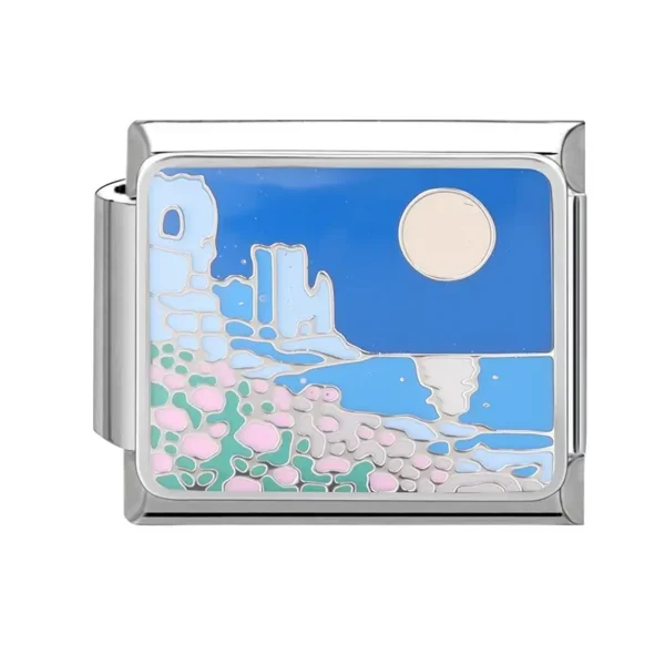 Moonlit Blue Coastal Ruins