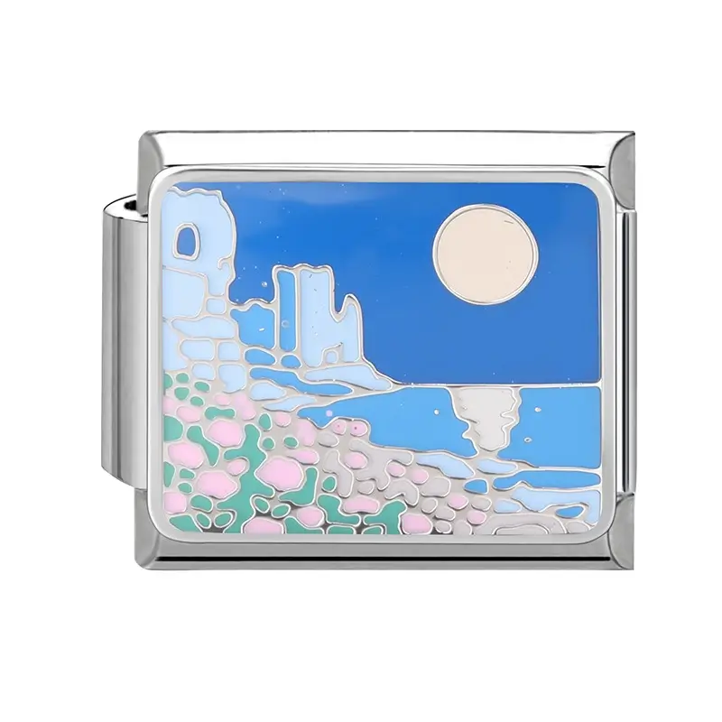 lovincharm-082 Moonlit Blue Coastal Ruins