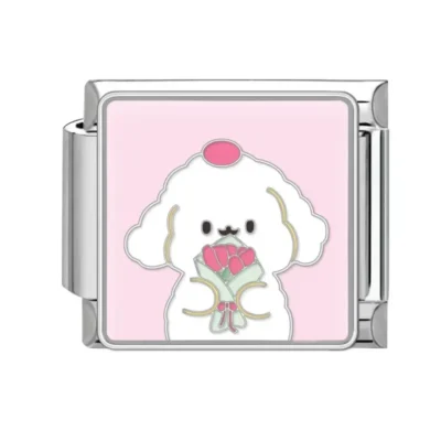 lovincharm-108 Puppy With Roses
