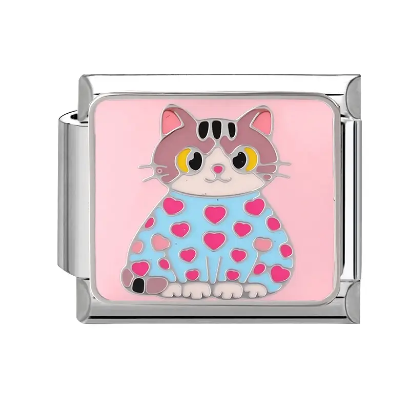 lovincharm-139 Orange Cat Love Heart