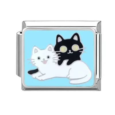 lovincharm-144 Black White Cat Duo