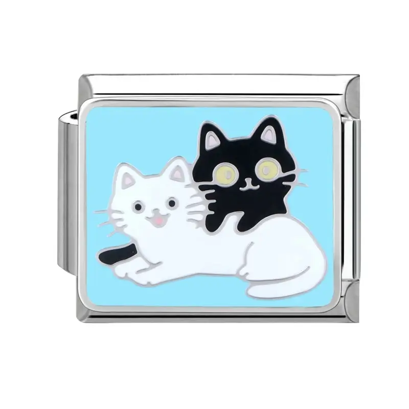 lovincharm-144 Black White Cat Duo