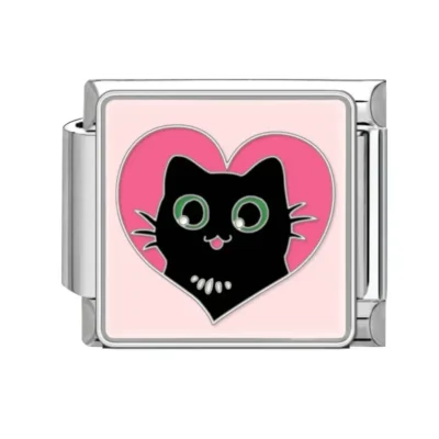 lovincharm-177 Hearts Cat Face
