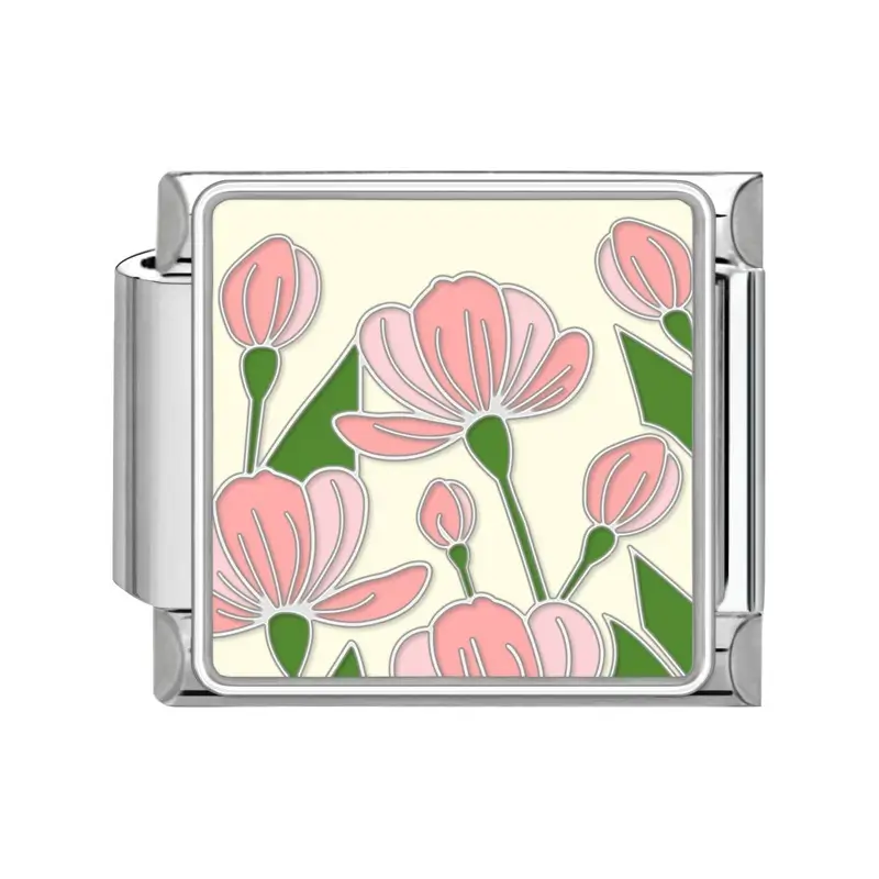 lovincharm-189 Pink Magnolia Flower Bloom