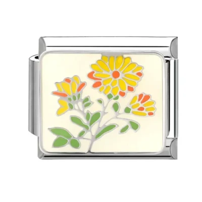 lovincharm-198 Yellow Orange Daisy Flower