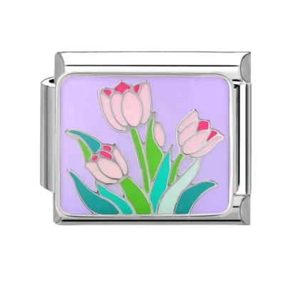lovincharm-200 Pink Tulip Flower Buds