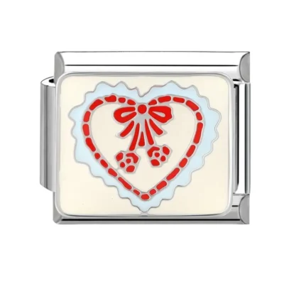 lovincharm-202 Red Bow Heart Design