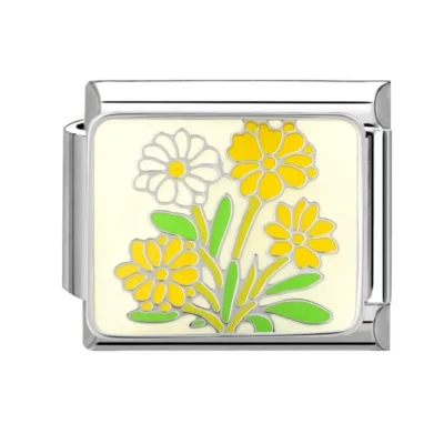 lovincharm-205 Yellow Daisy Flower Cluster