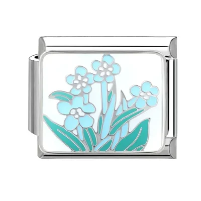 lovincharm-206 Pale Blue Flower Cluster