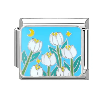 lovincharm-207 White Flower Moon Night