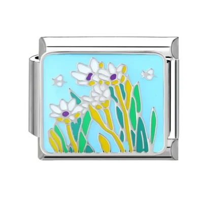 lovincharm-212 Purple Center White Buds