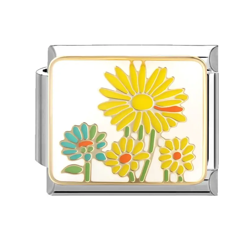 lovincharm-218 Yellow Blue Daisy Group