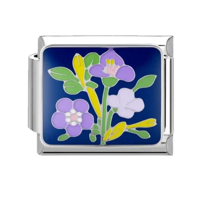 lovincharm-228 Purple Iris Pansy Bloom