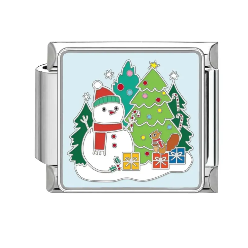 lovincharm-251 Snowman Christmas Tree Scene