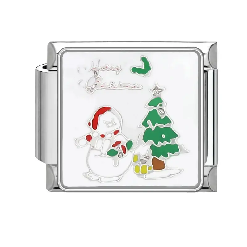 lovincharm-253 White Christmas Tree Snowman