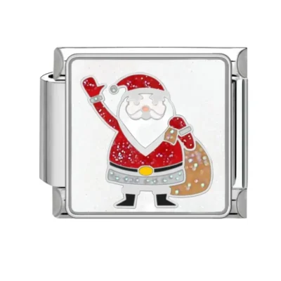 lovincharm-256 Waving Santa Glitter Bag