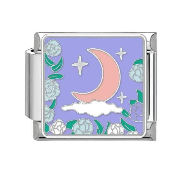 Pastel Moon Floral Frame