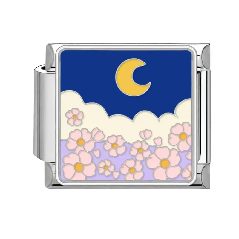 lovincharm-276 Pink Flowers Night Sky