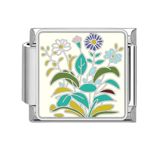 Blue Purple Floral Art